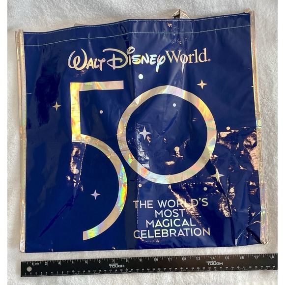 Huge Lot Walt Disney World 50th Anniversary Reusable Bag WDW Gift Tote RARE - Picture 8 of 12